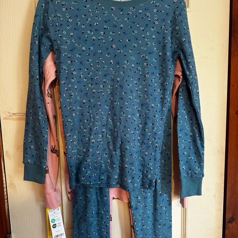 Carter's Blue and Pink Kids Pajama Set